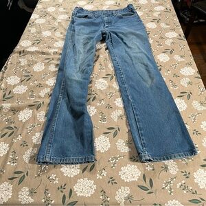 VINTAGE Wrangler 936Den Jeans Mens 33x33 Blue Medium Wash Cowboy Cut Straight